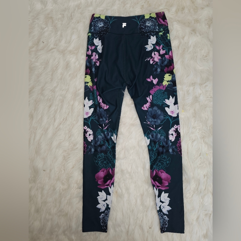 Fila Sport Floral Leggings - Pink and Black - Picture 4 of 5
